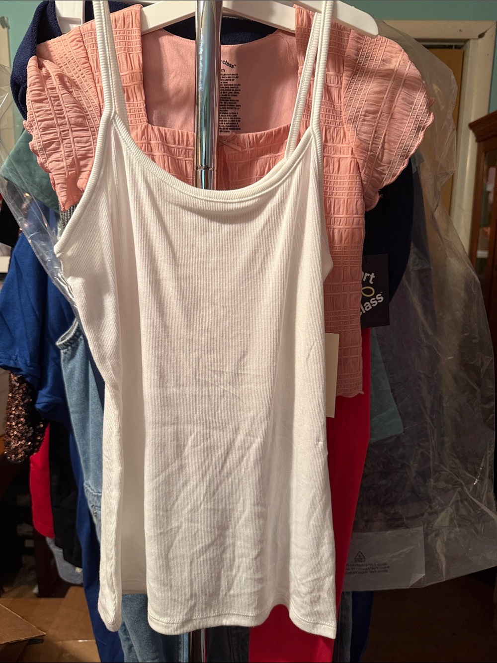 a new day White Ribbed Camisole Tank Top